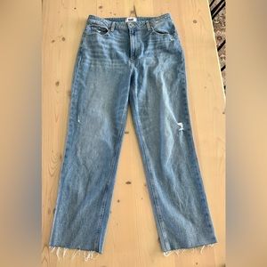 Paige Sarah Straight Ankle Caitlin Destructed Size 30